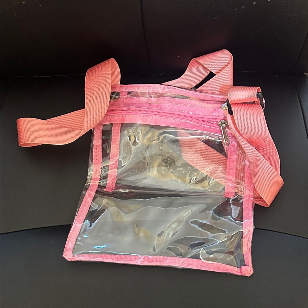 Transparent Pink Crossbody Bag